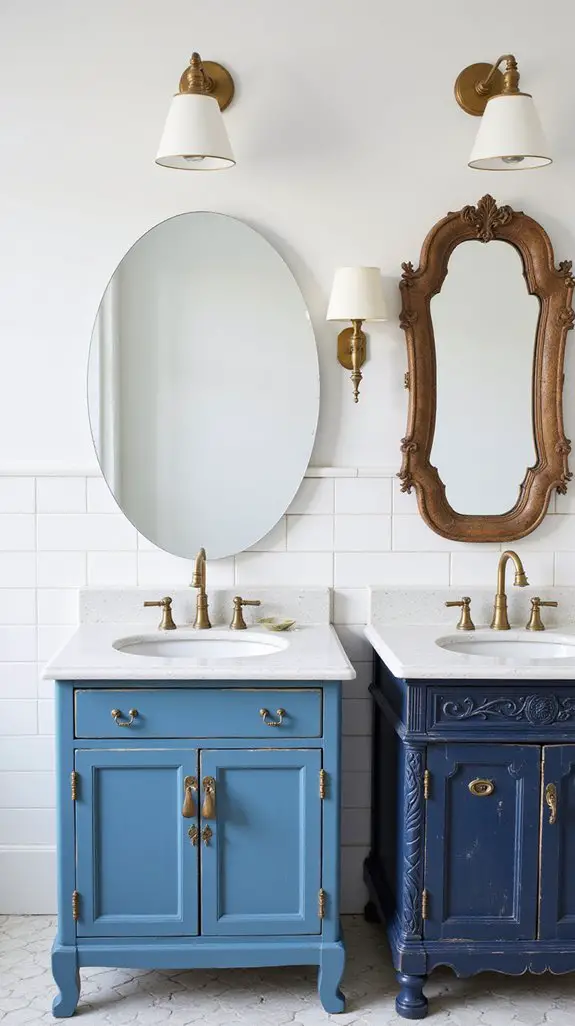 personalized blue vanity ideas
