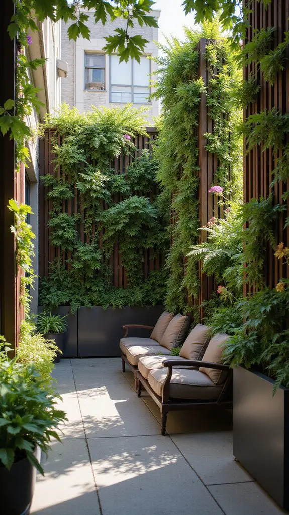 planters creating private retreats