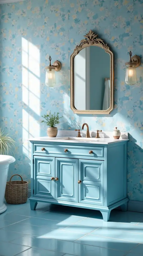 playful light blue patterns