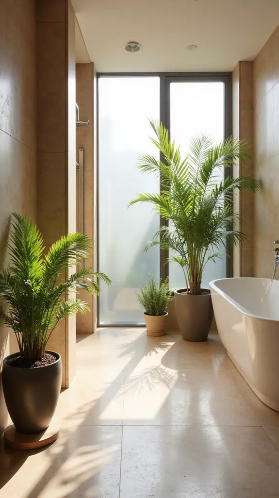 revitalize bathroom with plants