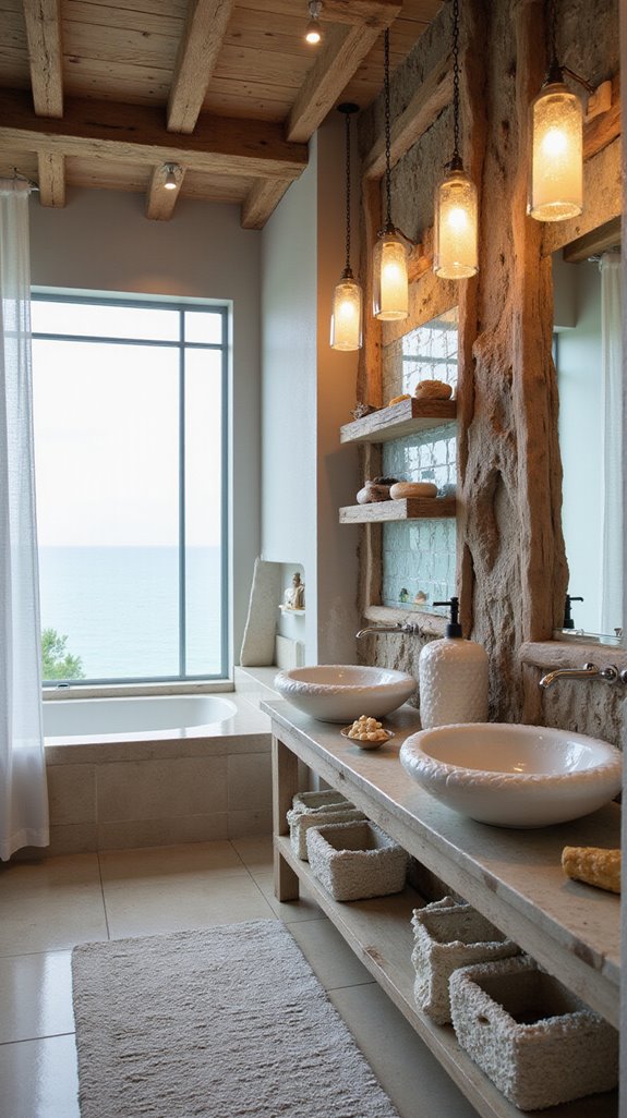 rustic elegance in bathrooms