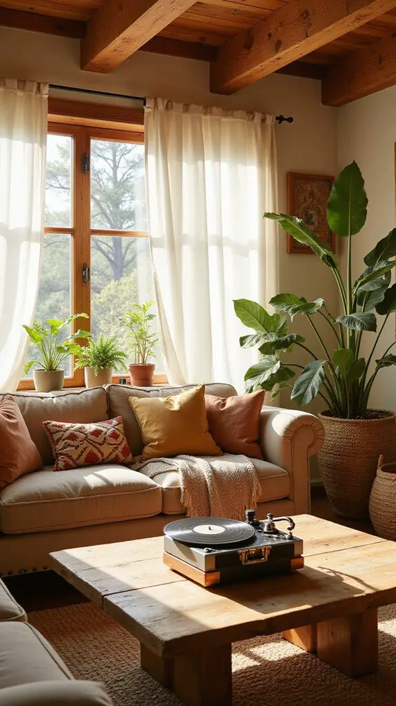 rustic furniture and textures