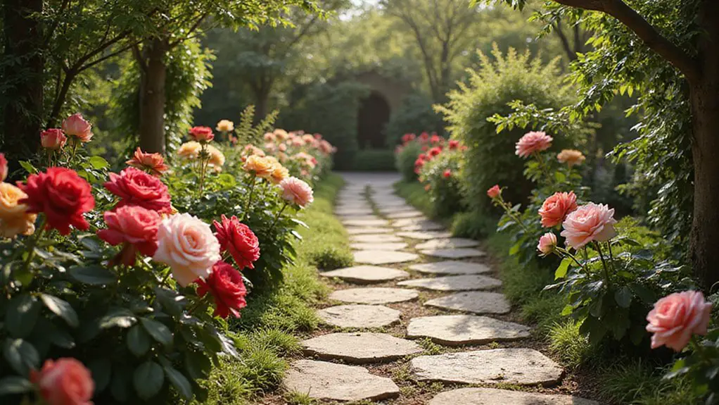 rustic stone garden pathway