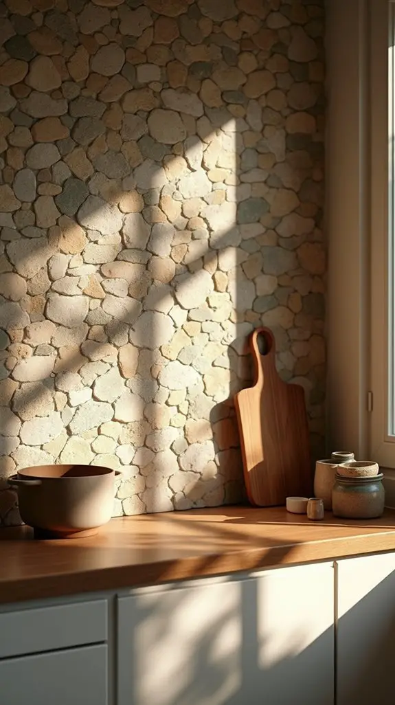 rustic stone kitchen elegance