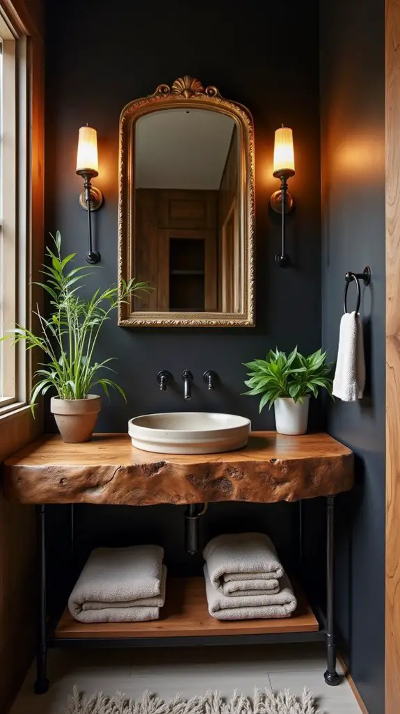 rustic warmth meets bold black