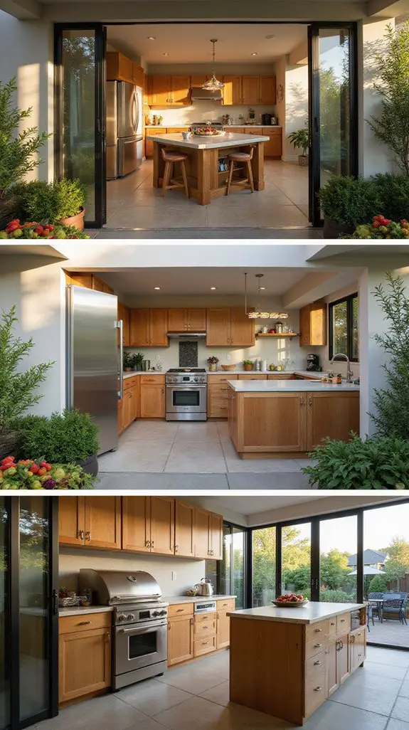 seamless indoor outdoor kitchen flow