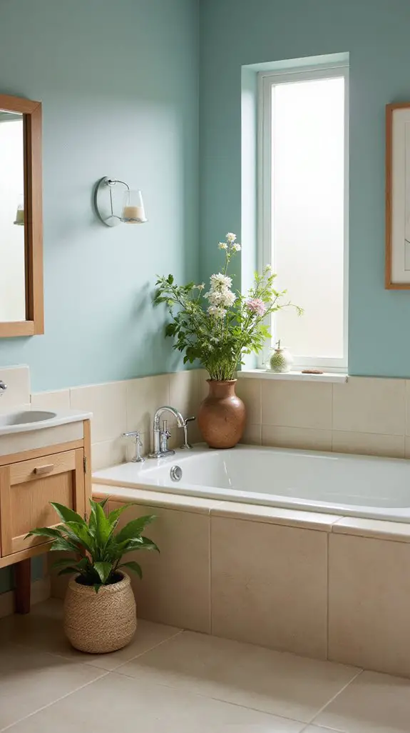 serene bathroom color palette