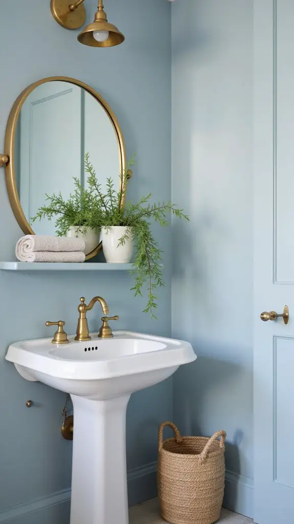 serene dusty blue retreat