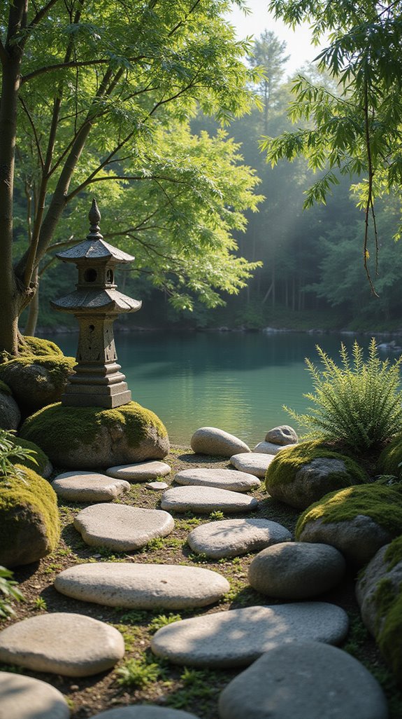 serene garden ornaments enhance tranquility