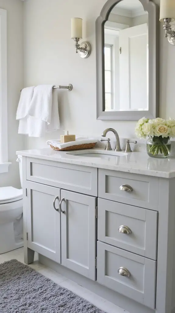serene light gray vanities