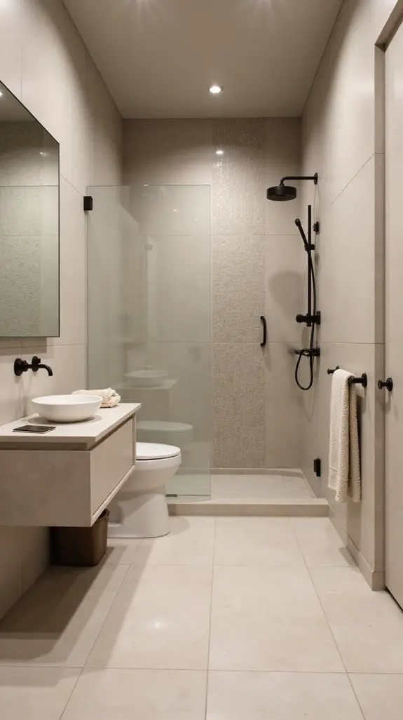 serene minimalist beige tiles