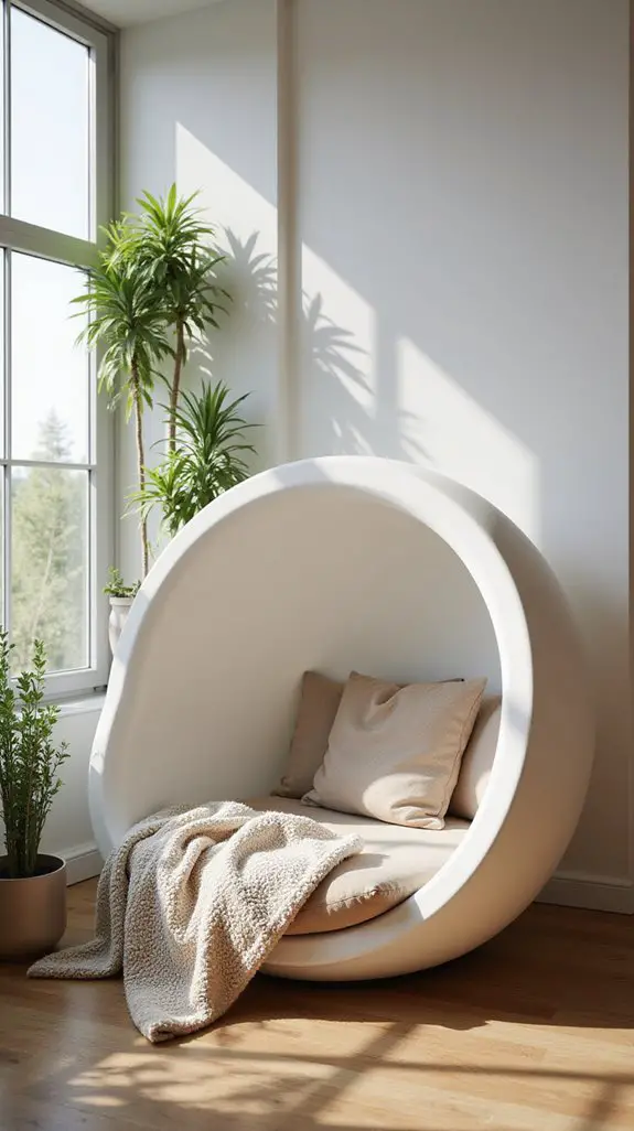 serene minimalist reading sanctuary