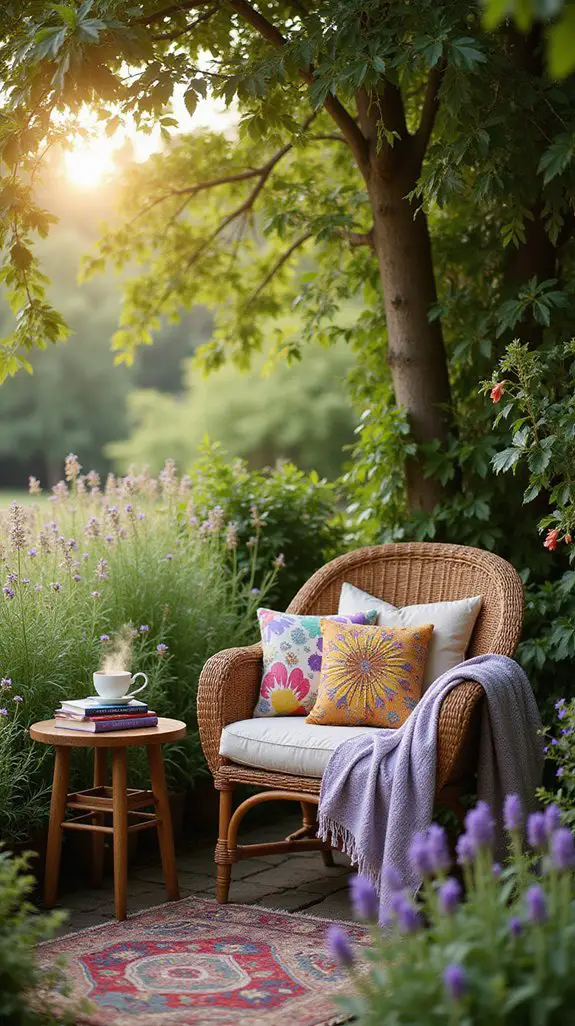 serene outdoor reading oasis