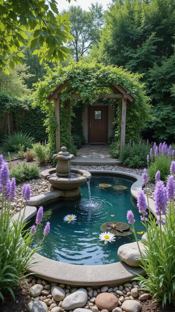 serene water garden oasis
