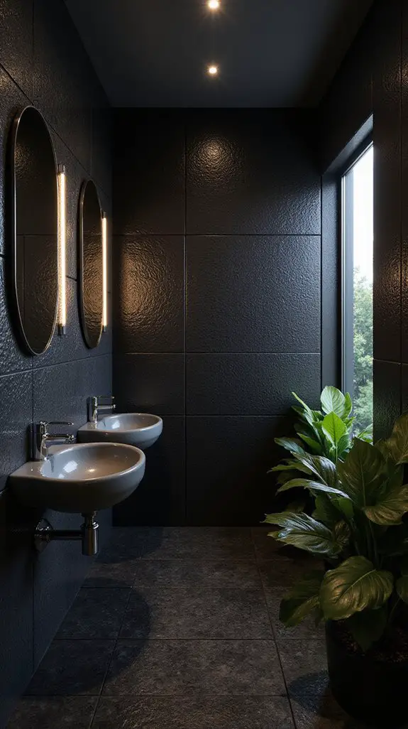 sleek black tile elegance