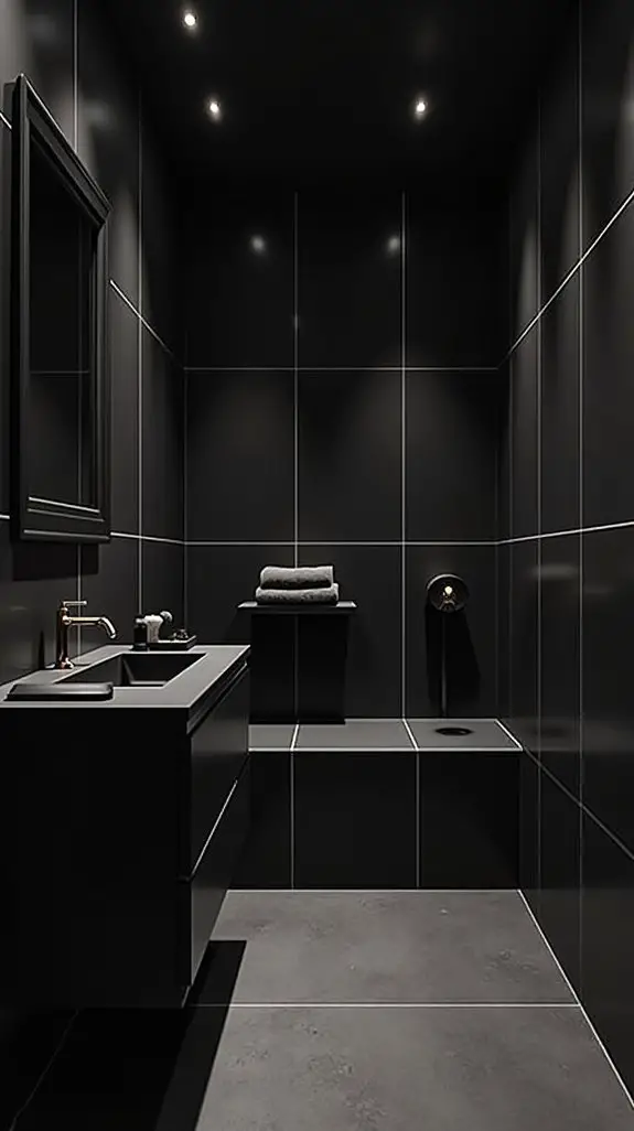 sleek functional black storage