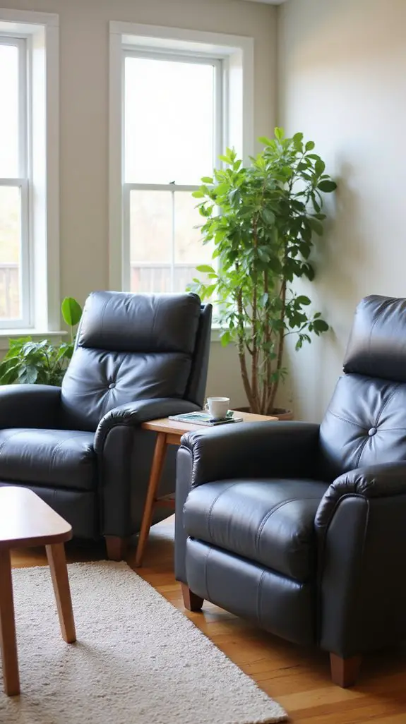 sleek modern leather comfort