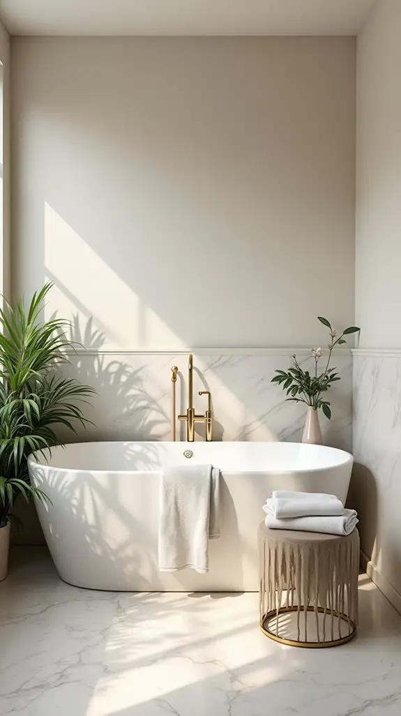 sophisticated beige bathroom tranquility