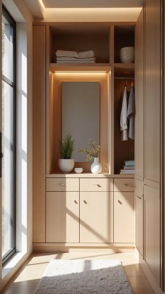 sophisticated dressing area enhancement