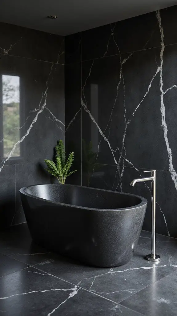 sophisticated minimalist black marble