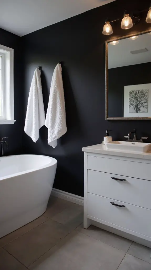 sophisticated monochrome bathroom design