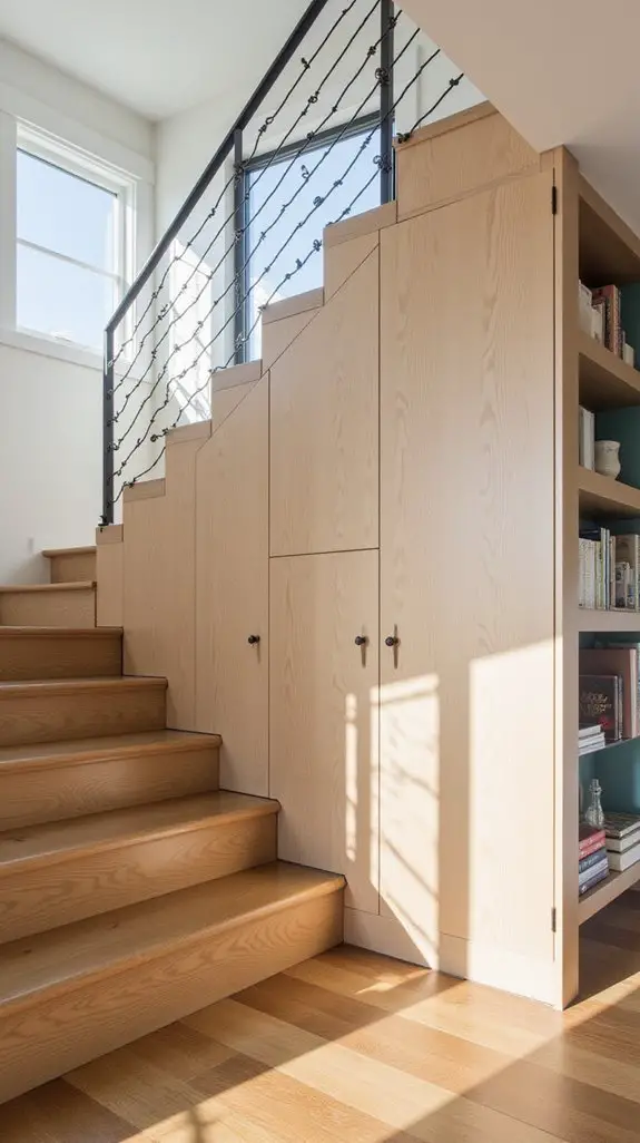storage enhancing staircase designs