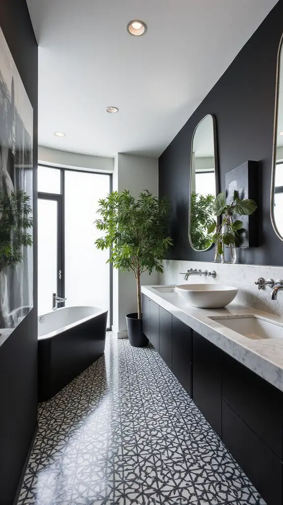 striking black and white