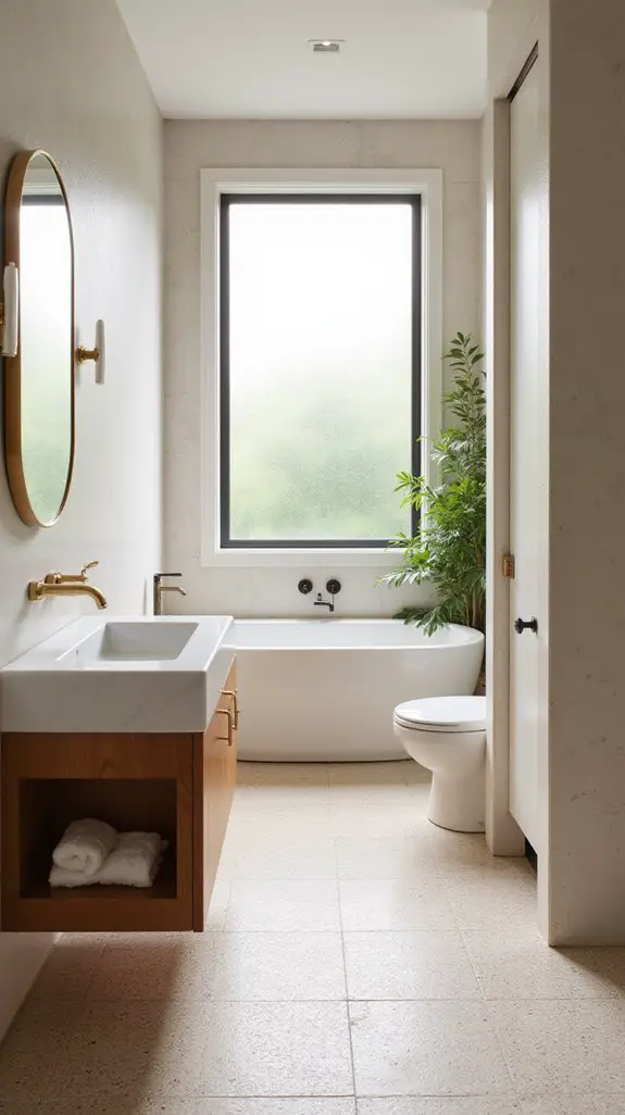 stylish bathroom material combinations