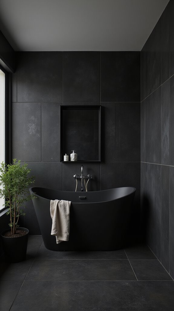 stylish black bathroom essentials