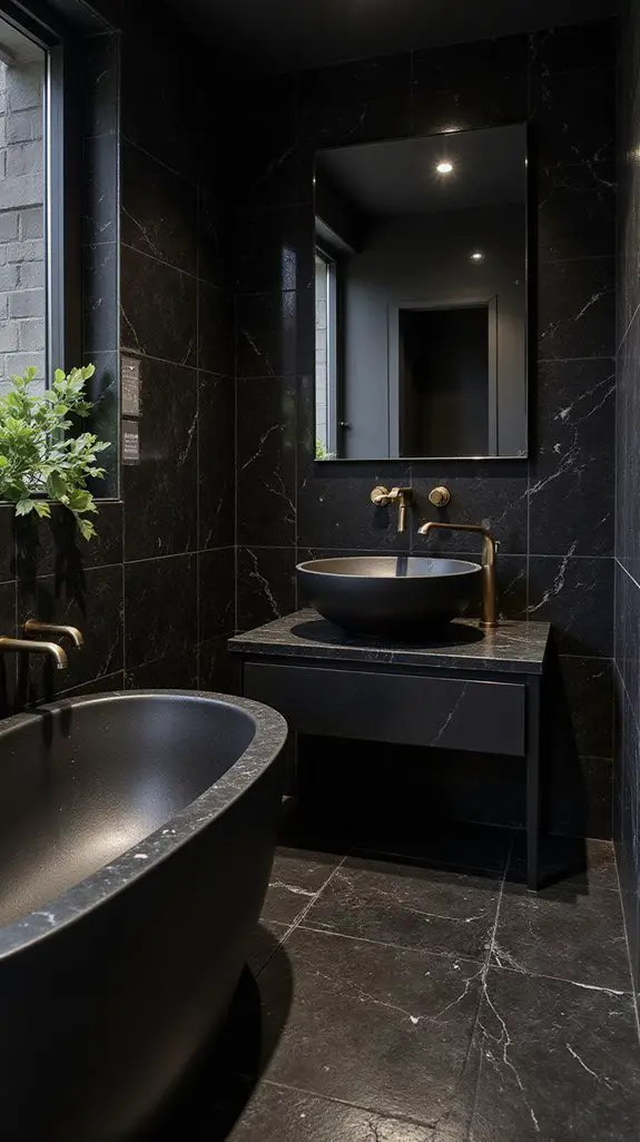 stylish black bathroom fixtures