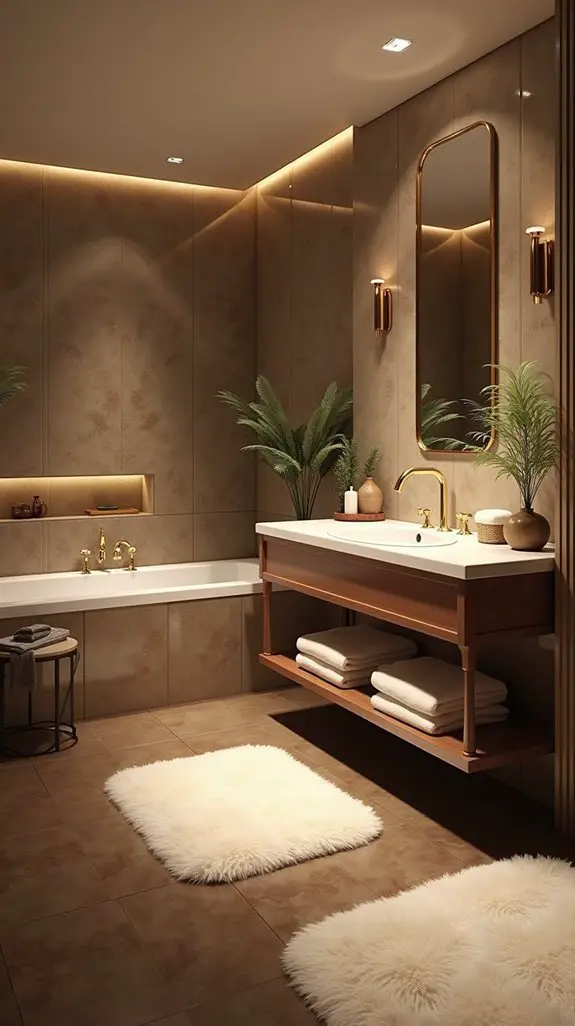 stylish brown tile comfort