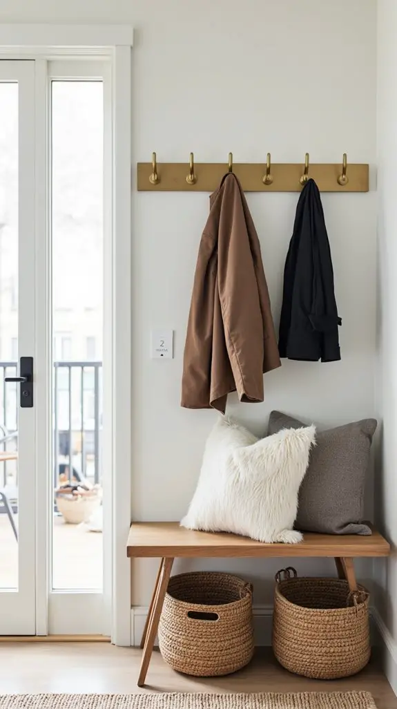 stylish coat and shoe storage