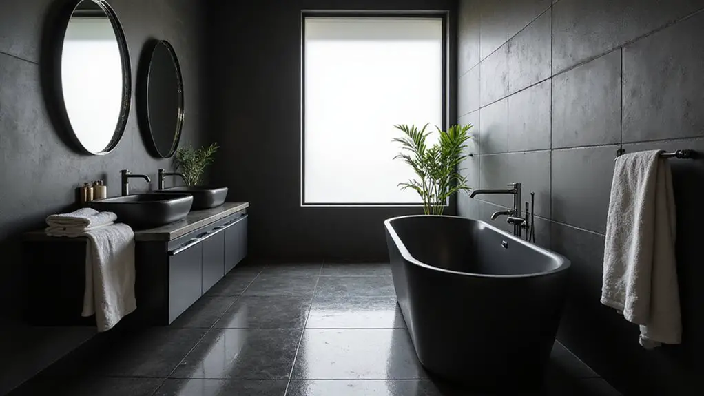 stylish contemporary black bathrooms
