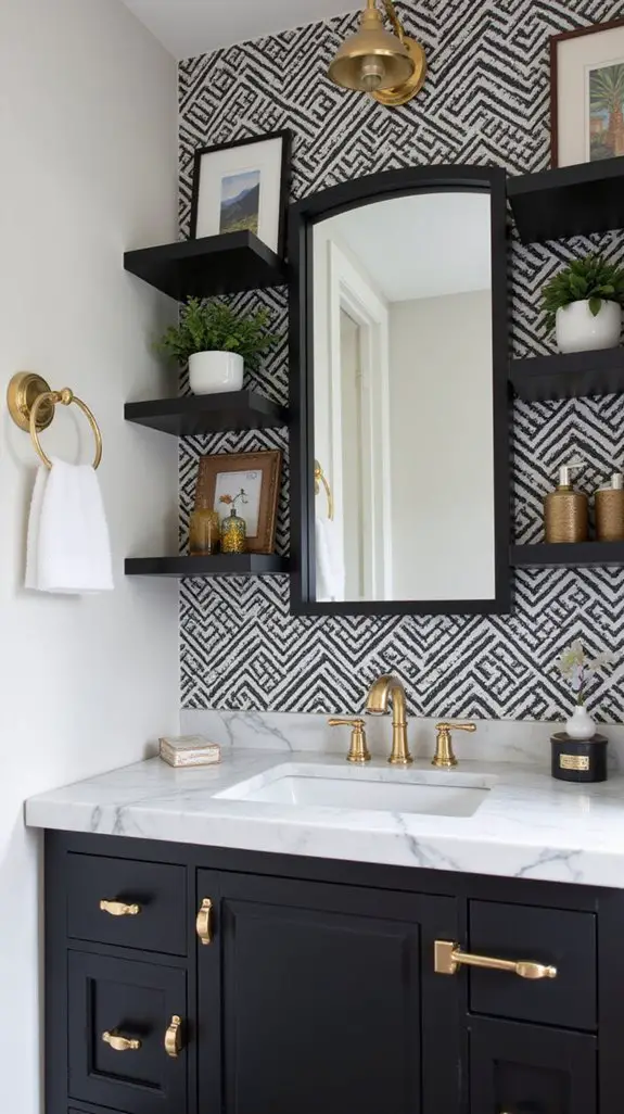 stylish open shelving decor