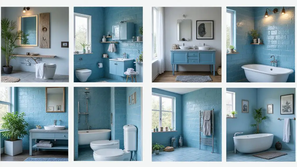 stylish small blue bathrooms