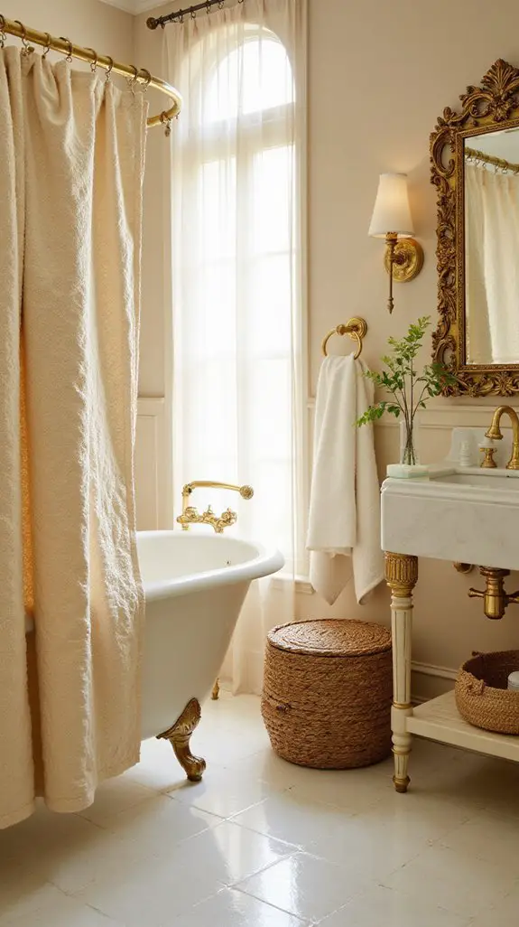 textured fabric bathroom accessories