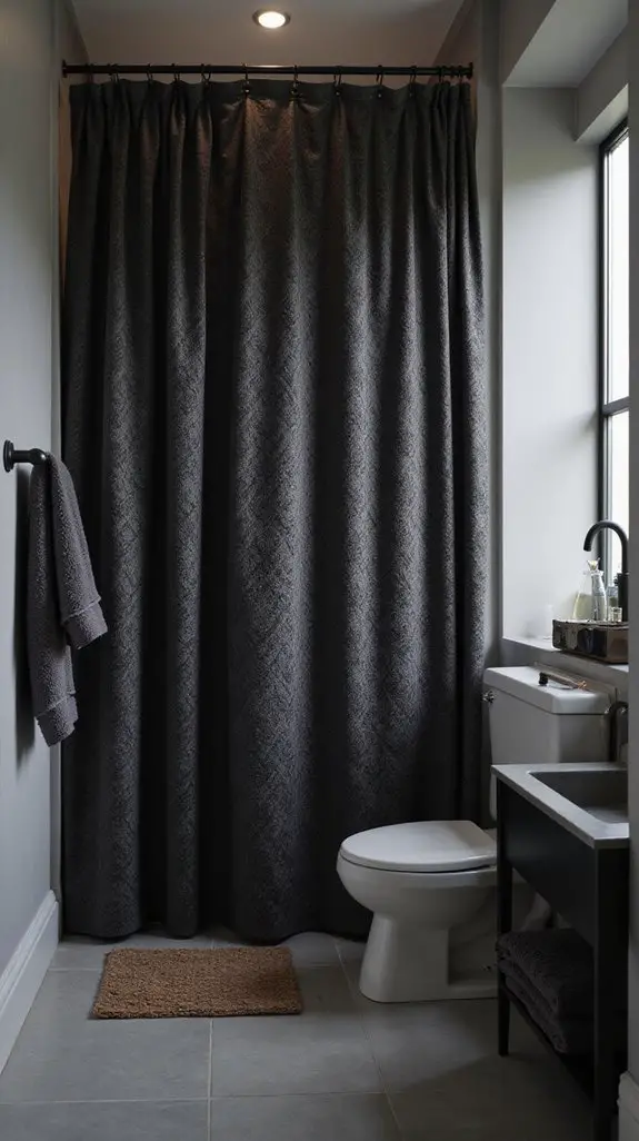 textured shower curtain sophistication