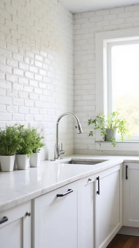 textured white brick elegance