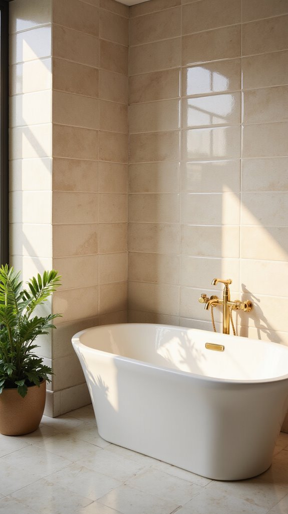 timeless beige subway tiles