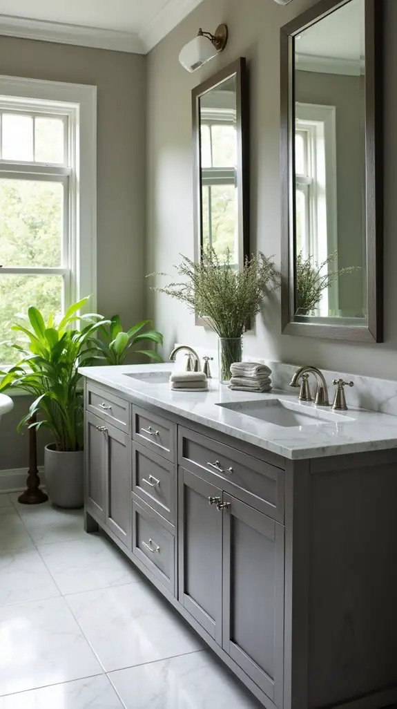 timeless gray shaker vanities