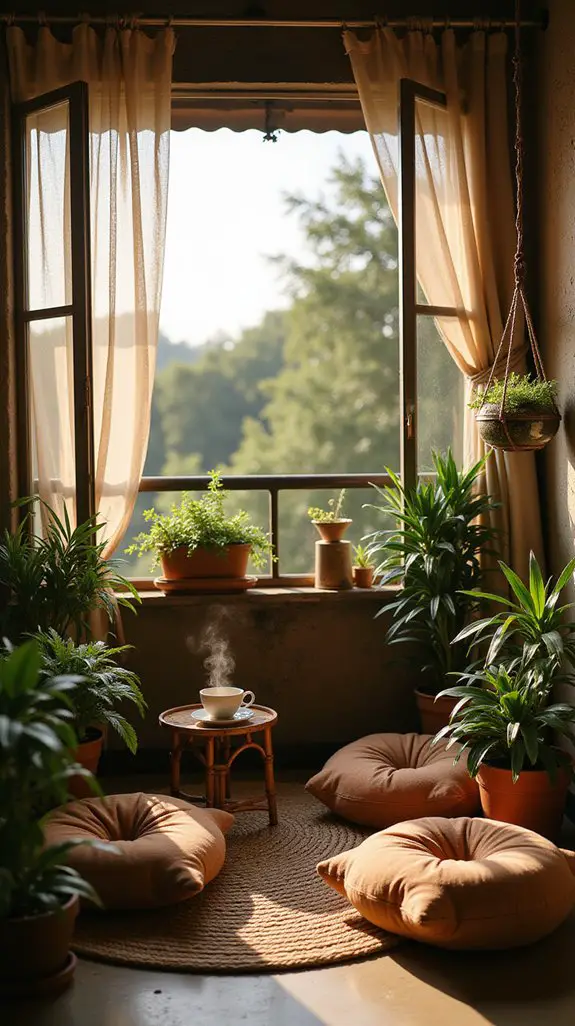 tranquil meditation corner oasis