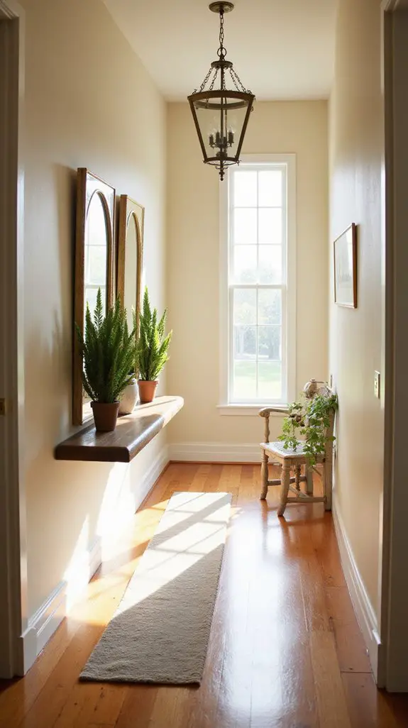 transform hallway with mirrors