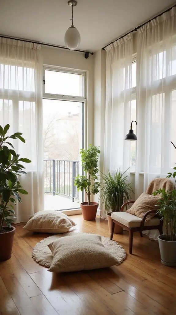 transform studio with curtains