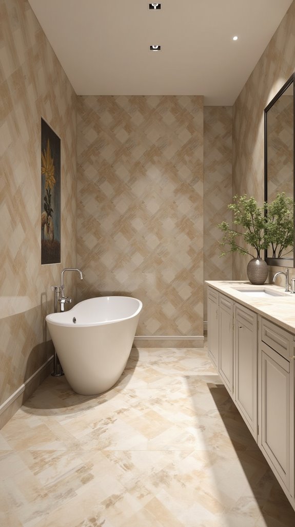 unique bathroom tile patterns