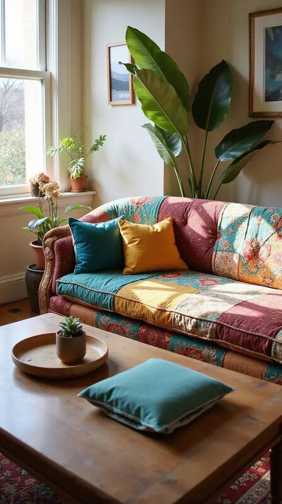unique patchwork sofa appeal