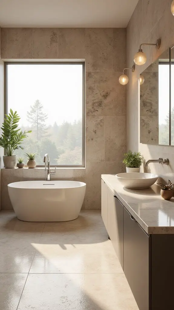 versatile beige bathroom fixtures