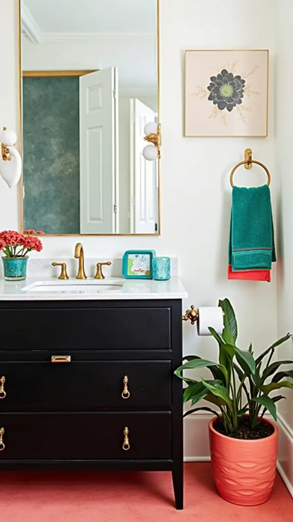 vibrant accents for bathrooms