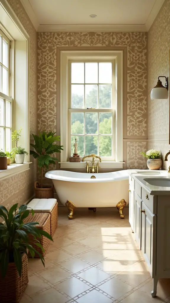 vintage beige tile elegance