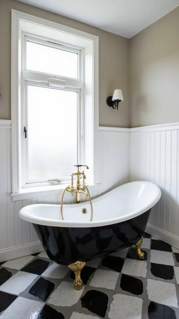 vintage black and white tiles