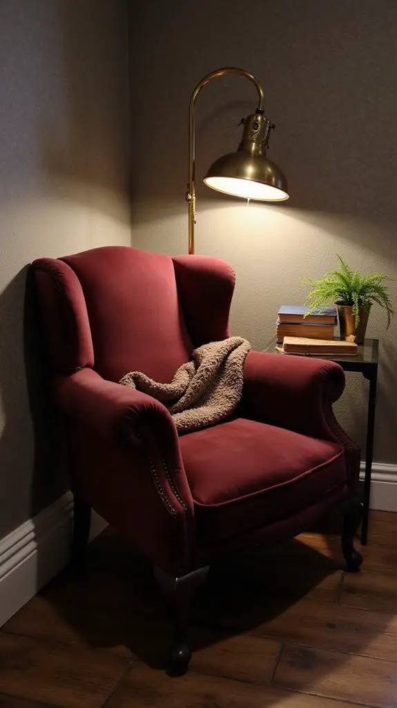 vintage chair stylish lamp